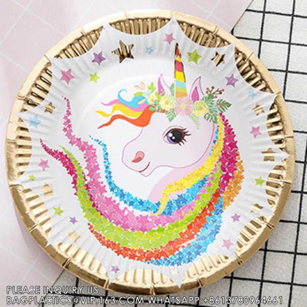 Hot Stamping Unicorn Themed Children'S Birthday Suit Party Supplies Creative Unicorn Party Supplies