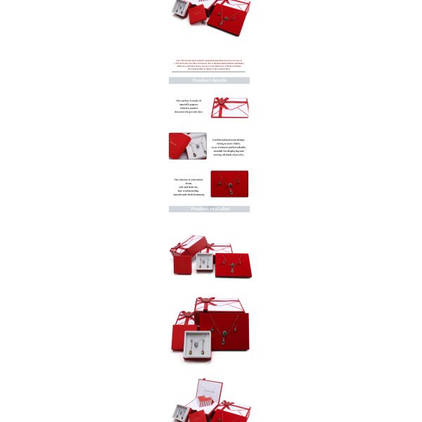 Coffret cadeau de luxe de stockage en carton papier bijoux avec carte de voeux pop-up