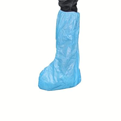 Microporous Disposable Booties Cover With Elastic Ankle High Knee