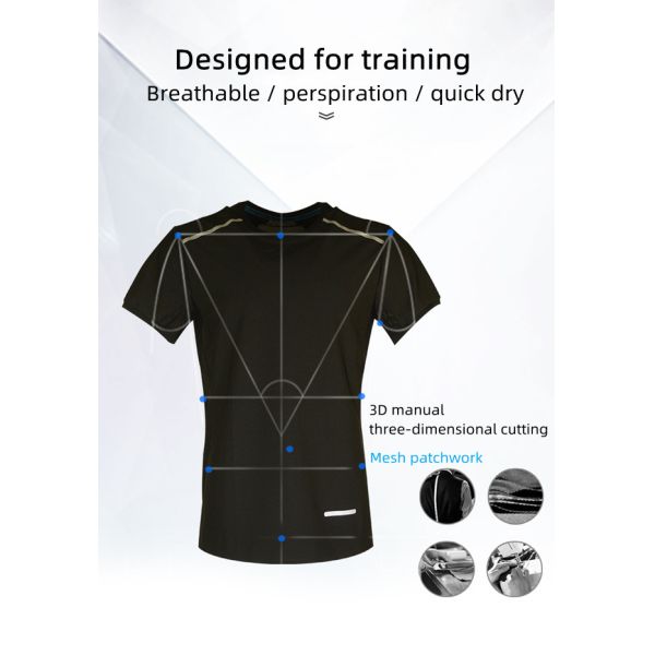 Black Polyester Tactical T Shirt Military Anti Static Reflective Night Vision Army Tactical Shirt