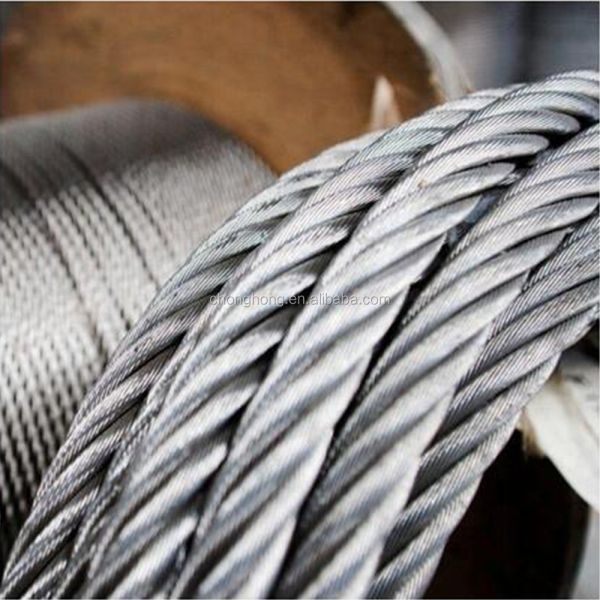 Steel Cable Rope 12mm Galvanized Wire Rope for Construction 6x19 Construction