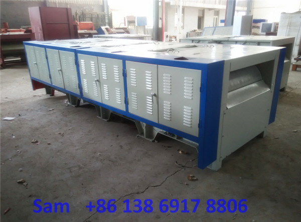 Auto feeding cotton waste recycling machine two drums