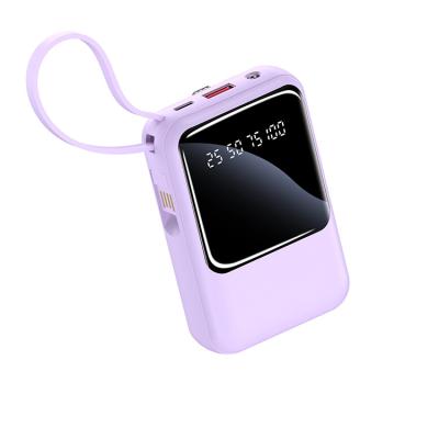 Outdoor Built In Cable Power Bank 20W With LED Indicator Lights