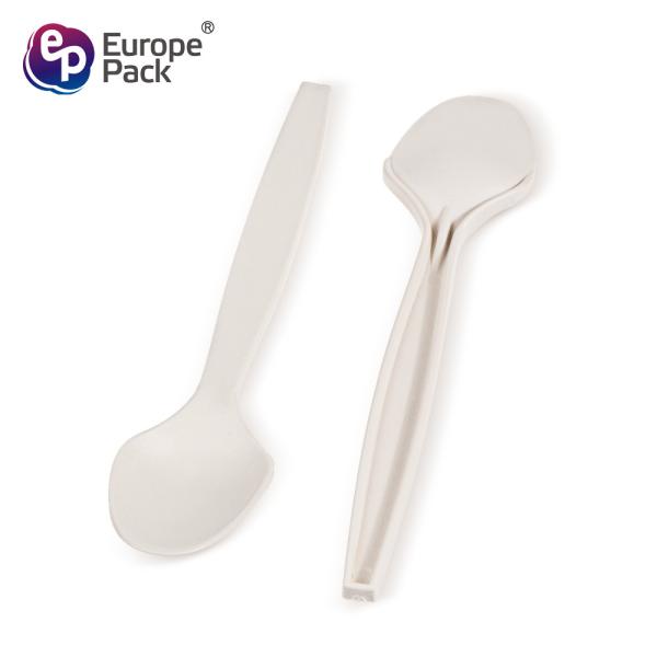 Europe-Pack factory direct biodegradable corn starch 5 inch dessert spoon