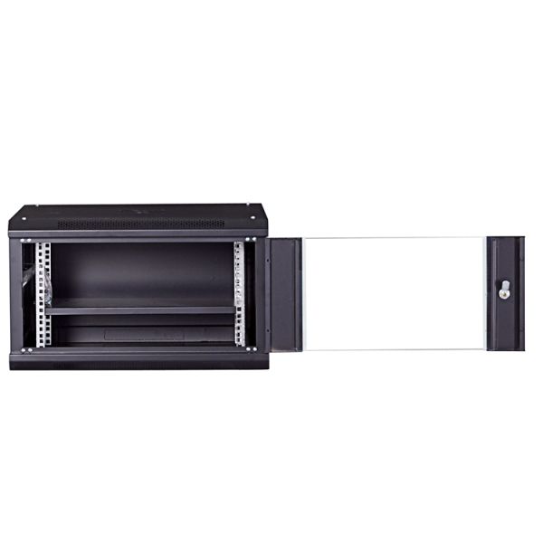 600mm Depth Wall Cabinet 6U Server Rack with Toughened Glass Door or Mesh Door Stock