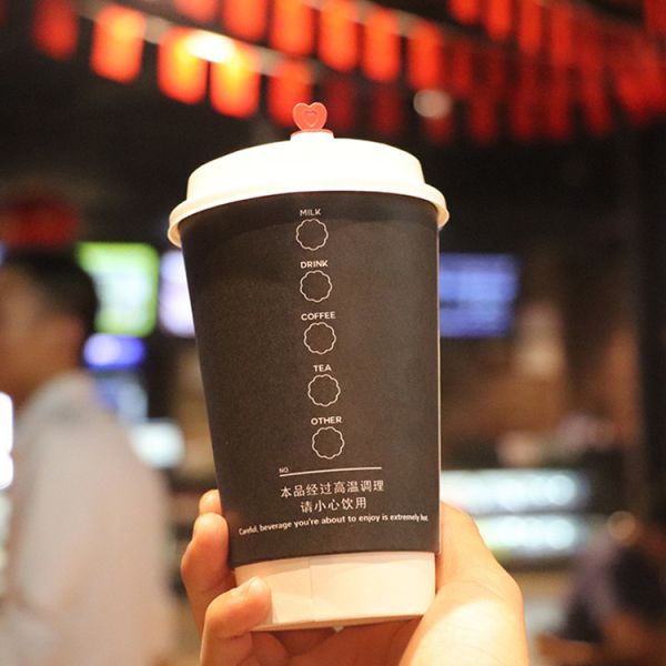 Insulated Double Wall Kraft Paper Packaging Cups 8oz 12oz 16oz