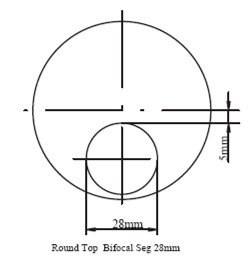 Clear CR39 1.499 Round Top Eyeglasses Lenses , Uncoated Optical New Prescription Lenses