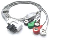 ECG du nord-est compatibles Holter 3 avances 5 avances câblent le CEI de 1metre AHA avec l'agrafe instantanée pour le moniteur patient