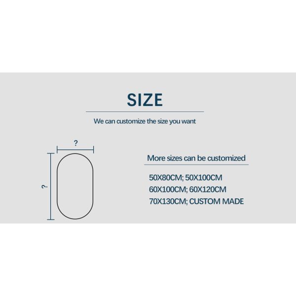 Luxury Hotel Oval Bathroom Vanity Mirrors , Cosmetic Bathroom Mirror Without Light