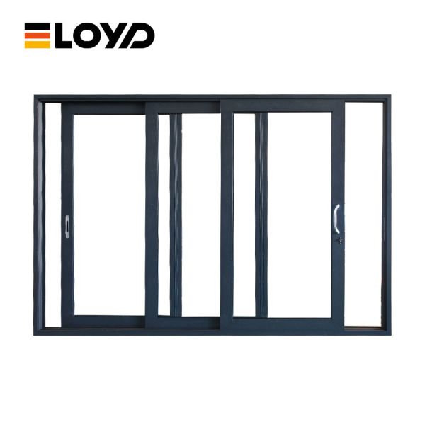 Porte en verre coulissante en aluminium 6068 à plusieurs glissades