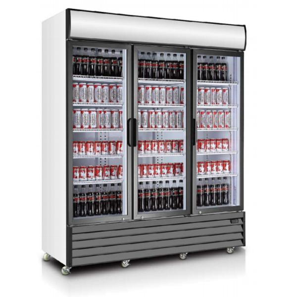 Da verticalidade de vidro comercial livre dos refrigeradores 1500L da porta de ROHS CFC refrigerador de vidro da barra da porta