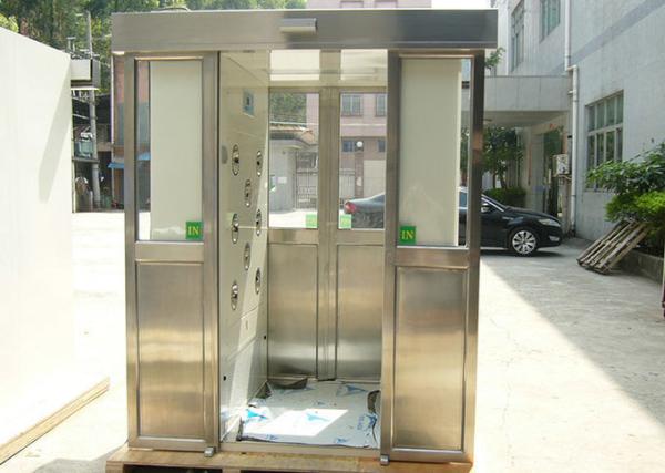 Capacity Stainless Steel Air Shower with Emergency Stop Button 1-2 Person Capacity 50Hz/60Hz Frequency