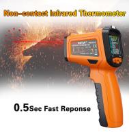 Basse indication de batterie de réponse de thermomètre de contact infrarouge tenu dans la main rapide non