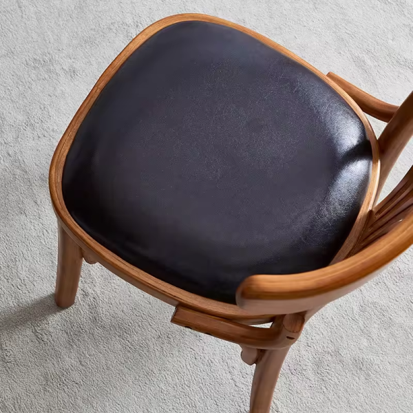 Retro American Style Solid Wood Metal Base Restaurant Furniture Cafe Table and Chair Set for Sale