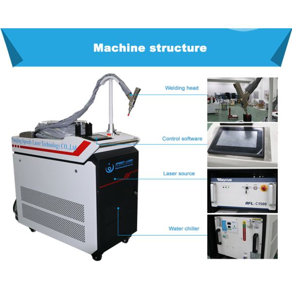 Заварка лазера ручных портативных инструментов заварки лазера волокна шкафа нержавеющей стали алюминиевая стальная