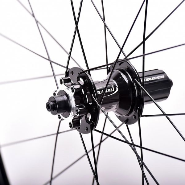 Jeu de roues de vélo de route personnalisé en alliage d'aluminium à six mâchoires pour frein à disque 700C, hauteur 38 mm