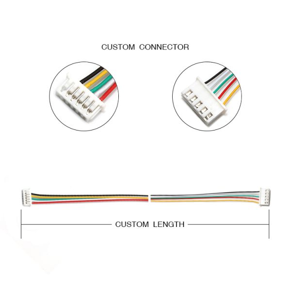 1.25mm 51021-0600 Molex Microfit Cable Assembly To Jst 2.5mm Pitch Xh-5p