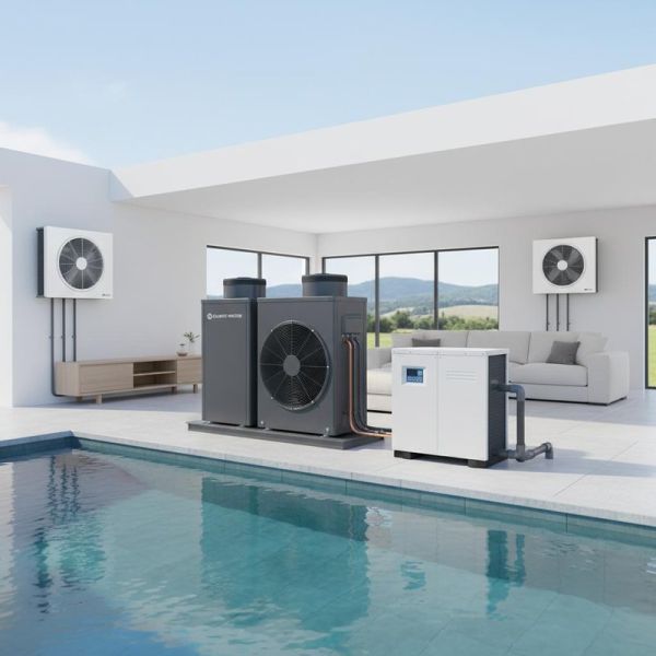 HVAC System with air Source Heat Pumps with Fan Coils to Regulate Room Temperature