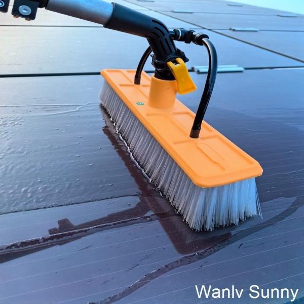 7.5 M Pôle d'alimentation en eau pour le nettoyage des panneaux solaires Brosse manuelle et outils de nettoyage des fenêtres