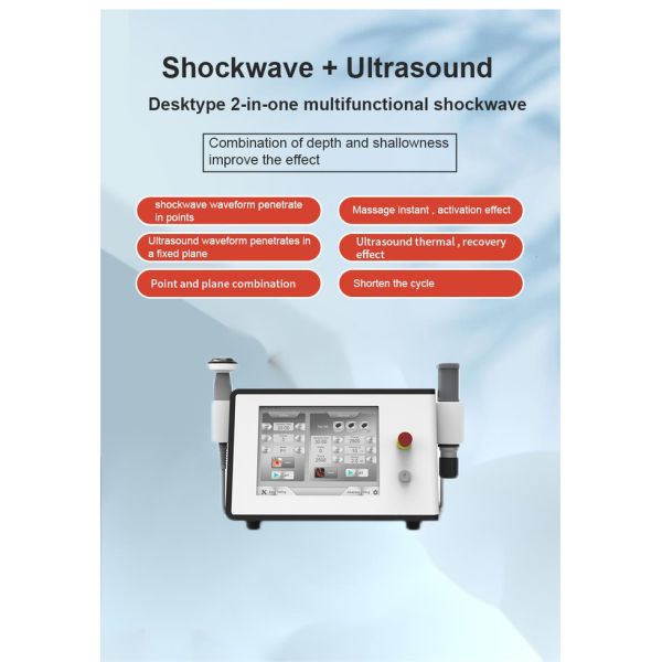 Ультразвуковое оборудование для терапии ударными волнами 2 в 1 Устройство для ударных волн ЭД