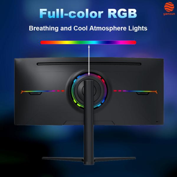 34 Inch Ultrawide Monitor Curved Gaming Monitor Supports Split Screen RGB Lighting