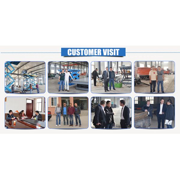 CE 5.5kw Power Electric Stationary Hydraulic Scissor Lift For Warehouse Cargo Loading