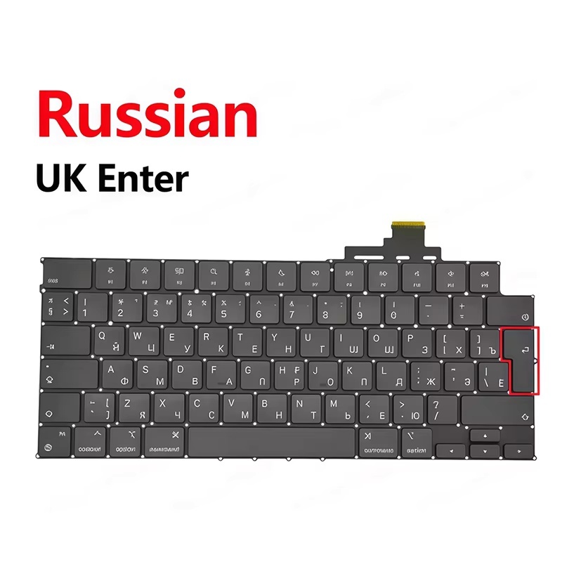 Brand New Replacement Keyboard for MacBook Air M2 13.6 Retina A2681 with Multiple Language Layouts US UK English Danish Swedish Arabic Hungarian Czech etc