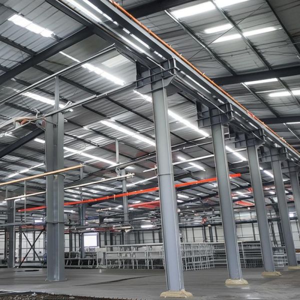 Steel Structure Warehouse with Sandwich Panel Thickness 50mm to 200mm and Corrugated Steel Plate or Sandwich Panel Roof and Wall with Painted or Galvanized Anticorrosion