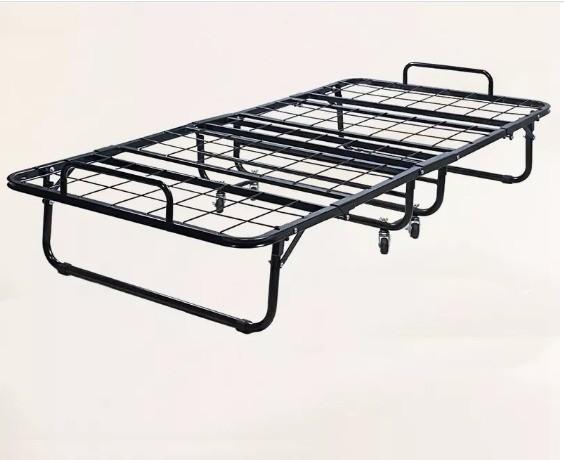 Easy to Iron Metal Frame Folded Queen Size Modern Design Guest Cot Bed for Home Hotels