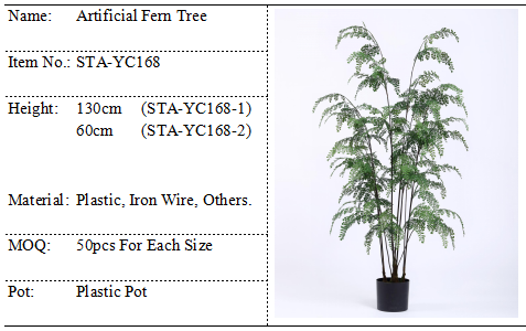 Железной проволоки папоротников Эко обслуживание дружелюбной в горшке Силк пластиковое естественное выглядя низкое