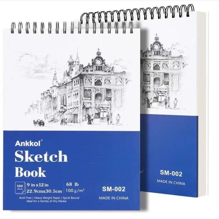 A5 Spiral Bound Sketchbook 100 Sheets of Sturdy Acid Free Drawing Paper for Adults Teens