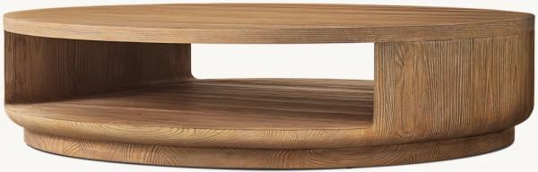 Meubles de table à café modernes et ronds personnalisables avec toit en bois pour le salon
