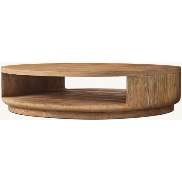 Meubles de table à café modernes et ronds personnalisables avec toit en bois pour le salon