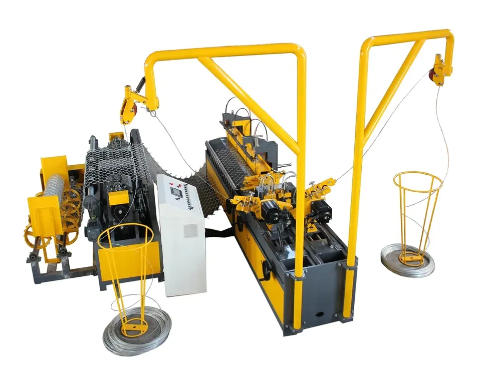 OEM Size Full Automatic High Speed Double Wires Mesh Chain Link Fence Machine