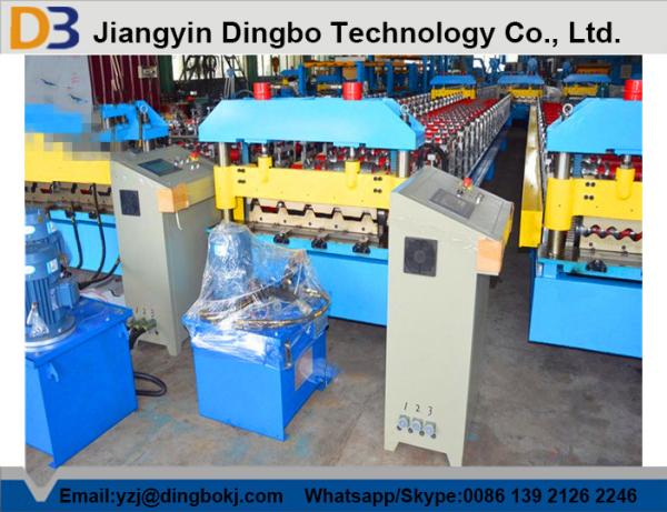 Steel Tile Roof Panel Roll Forming Machine With Hydraulic Control System For Automotive