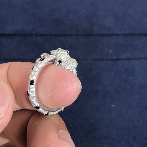 Car Tier High Quality 18K White Gold Ring Jewelry Natural Diamond Engagement Ring