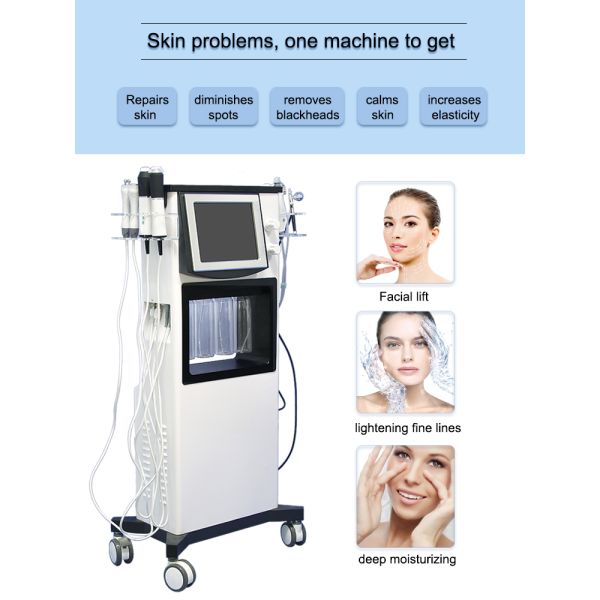 8 in 1 multifunctional water peel microdermabrasion facial machine for acne treatment