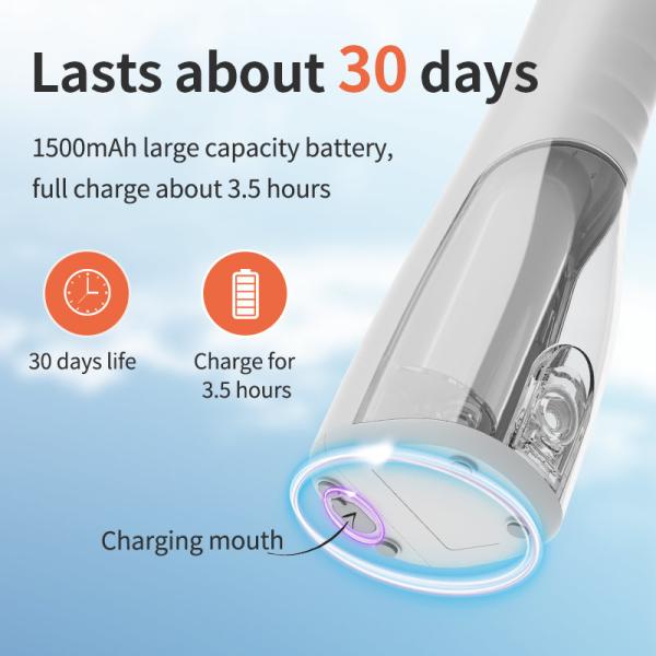 180mL Tank Oral Care Smart Water Flosser , 3 Modes Water Irrigator For Teeth OEM