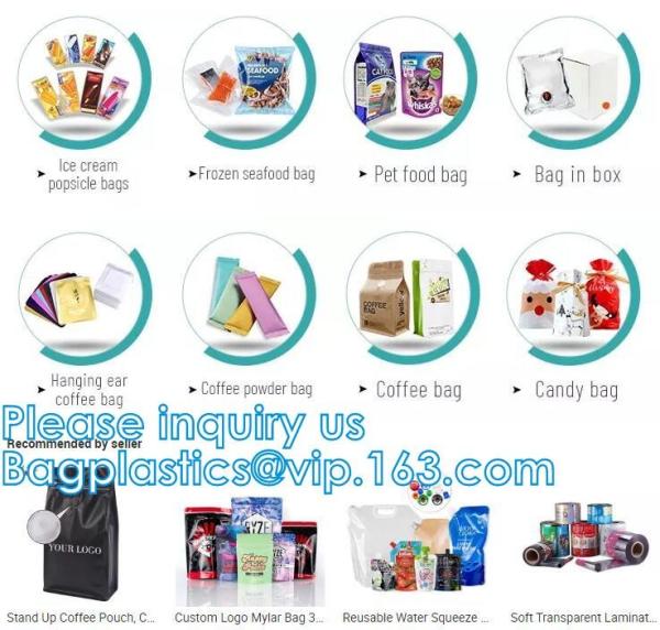 Zipper seal, zip seal, slider seal Square Block Bottom Bags With Side Gusset, Bopp Block Flat Bottom Bag