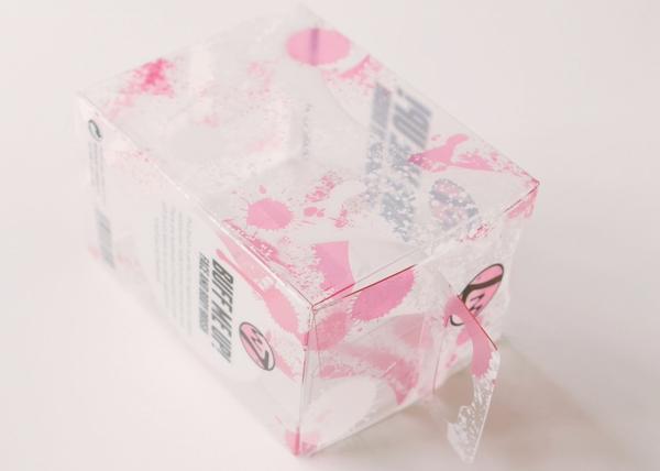 Fancy Pink Printed Small Pink Storage Boxes Plastic Cosmetic Packaging With Hanger 4 X 4
