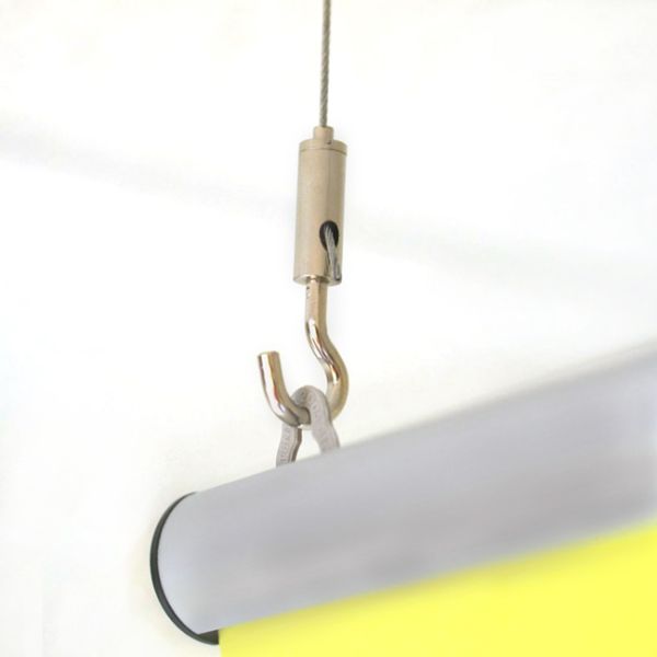 Samll Size Nickel Color Brass Lock Cable Grippers With Steel Hook For Suspend LED Panels