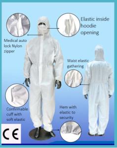 Light Weight Disposable Protective Wear , Disposable Medical Gowns For Virus