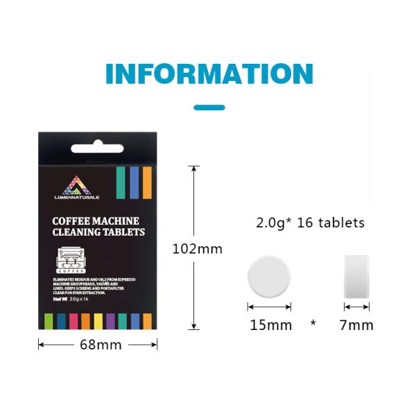 Solid Coffee Machine Cleaning Tablet 2g 8pcs for Espresso Machine and Coffee Maker