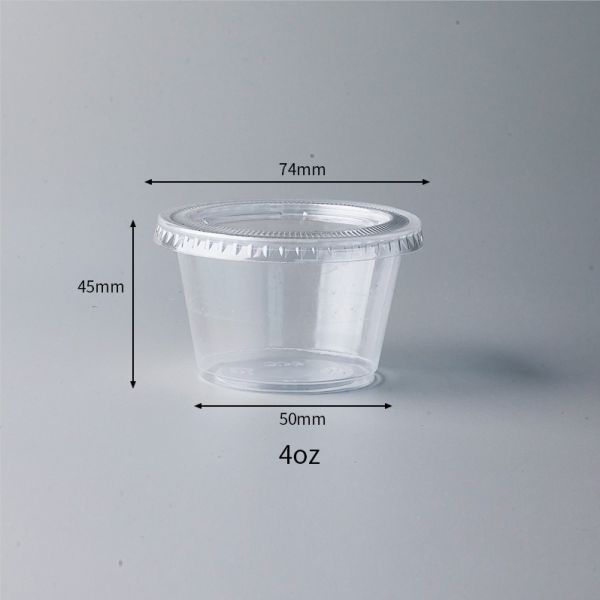 2oz/2.5oz/3.25oz/4oz Plastic Cup Disposable Plastic Container with Customized Request