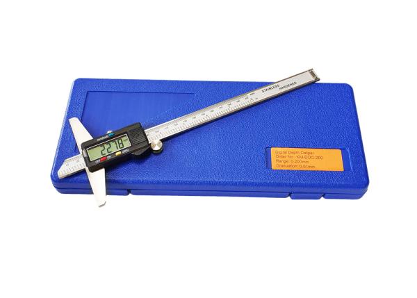 Calibrador de profundidad digital electrónico de acero inoxidable de 0-200 mm/0-8'' con conversión de pulgadas/métrico