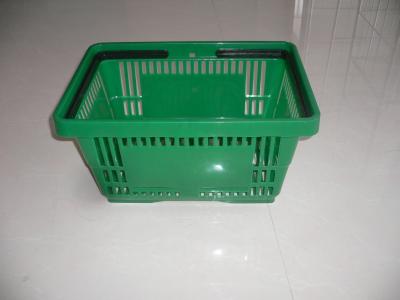 Flexible Green Plastic Shopping Basket With Capacity 13KGS 420x290x220mm