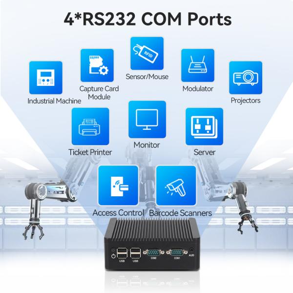Intel Pentium J2900 Industrial PC With Dual LAN 4 COM Support Dual Screen Display