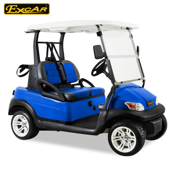 Blue Color Trojan Battery Electric Golf Car Waterproof Mini Type