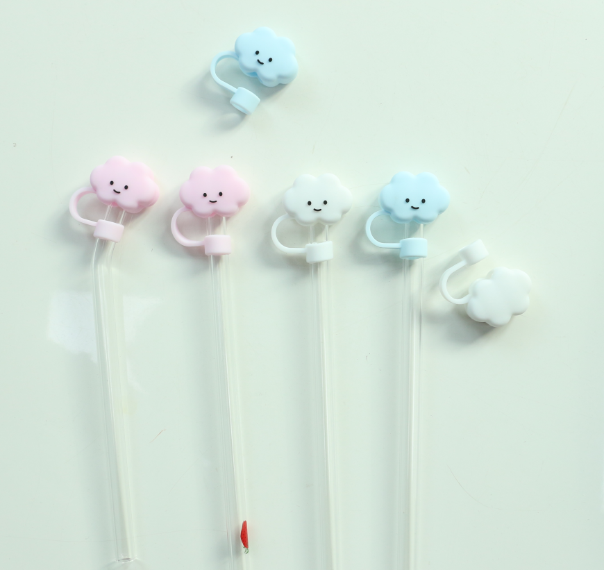 Por mayor FULL Silicona PVC sin BPA sin BPA Silicona de paja Topper nubes cubre perfecto para 6-12mm de paja