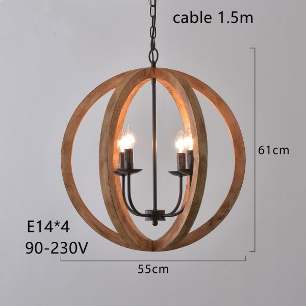 Industry Pendant Lighting Solid Kitchen Bar Coffee Shop Dining Room solid wood pendant lights(WH-VP-113)